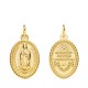 Medalla religiosa de la Virgen de Guadalupe de México en oro de 18 quilates