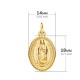 Medalla religiosa de la Virgen de Guadalupe de México en oro de 18 quilates