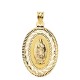 Medalla religiosa de la Virgen de Guadalupe de México en oro de 18 quilates