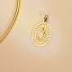 Medalla religiosa de la Virgen de Guadalupe de México en oro de 18 quilates