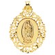 Medalla religiosa de la Virgen de Guadalupe de México en oro de 18 quilates
