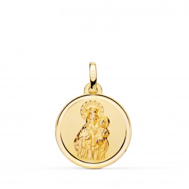 Medalla de la Virgen del Carmen de oro de 18 quilates
