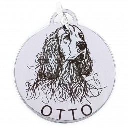 Sterling silver medal with your English Setter 's image for you