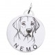 Medalla con la imagen de tu perro labrador para ti en plata de ley