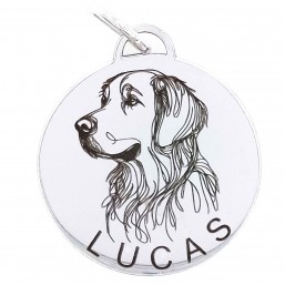 Sterling silver medal with your Golden Retriever's image for you