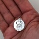 Medalla con la imagen de tu perro golden retriver para ti en plata de ley