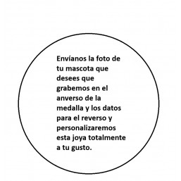 Sterling silver medal with your dog's image for you