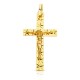 Cruz de oro de 18 quilates tallada con Cristo