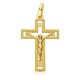Cruz de oro de 18 quilates tallada y calada con Cristo